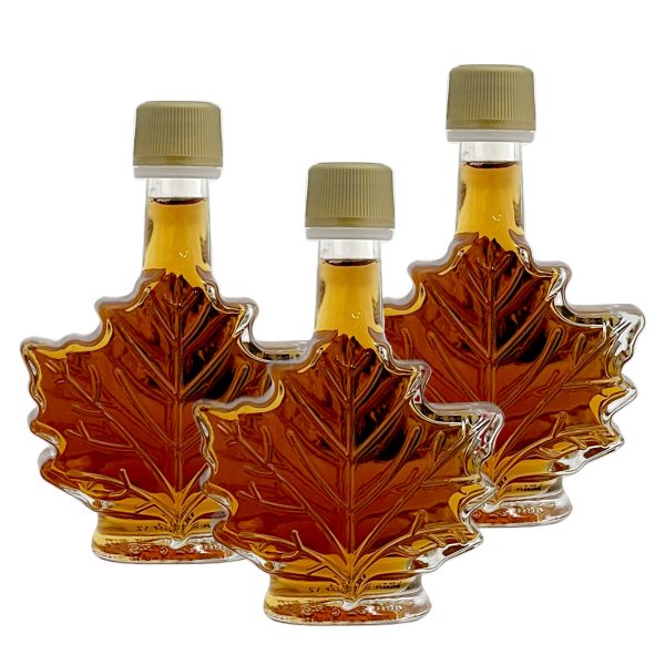 Pure maple syrup 3×50 ml CANADA A- Amber, Rich Taste-Maple leaf bottles