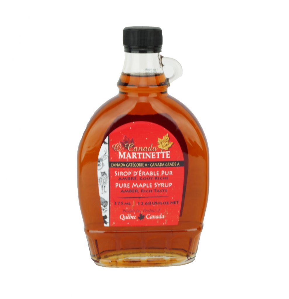 O Canada Pure Maple Syrup Amber Rich Taste 375ml Flint La Ferme Martinette 6685