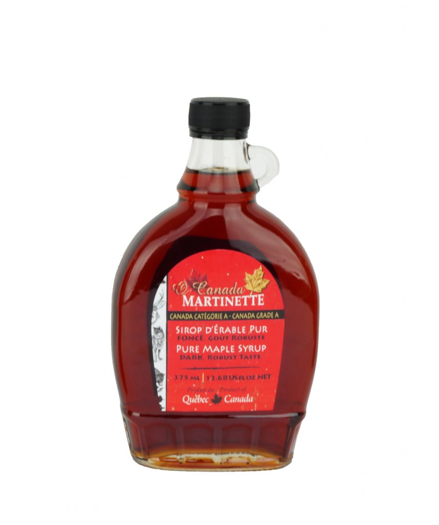 O Canada Pure Maple Syrup Dark Robust Taste 375ml La Ferme Martinette 4840