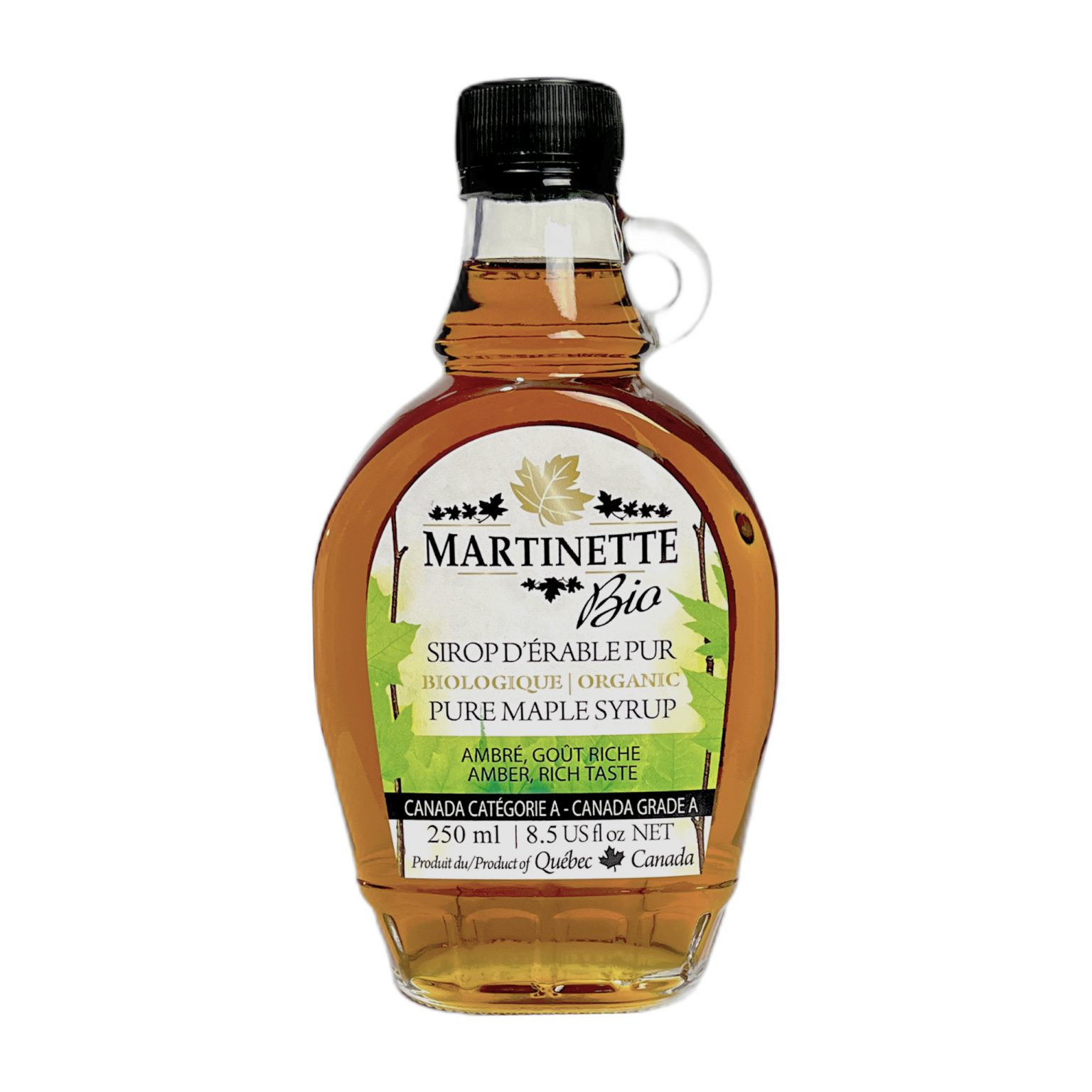 Organic Pure Maple Syrup 250ml Canada A Amber Rich Taste La Ferme Martinette 8445