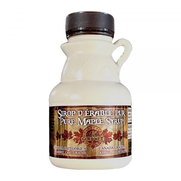 Pure maple syrup 250 ml-8.5 US Fl.oz CANADA A- Amber, Rich Taste-Maple -Jug plastic